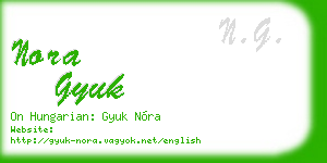 nora gyuk business card